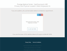Tablet Screenshot of prestigemedicalcenter.com